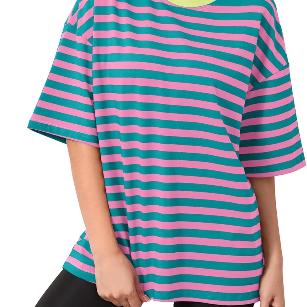 Striped Shirt - Pink and Green